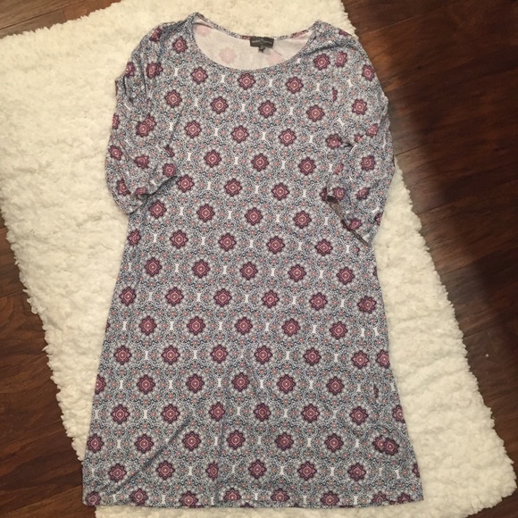 Market & Spruce Dresses & Skirts - Market & Spruce Blue and Red Shift Swing Dress